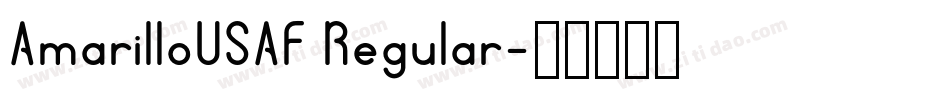 AmarilloUSAF Regular字体转换